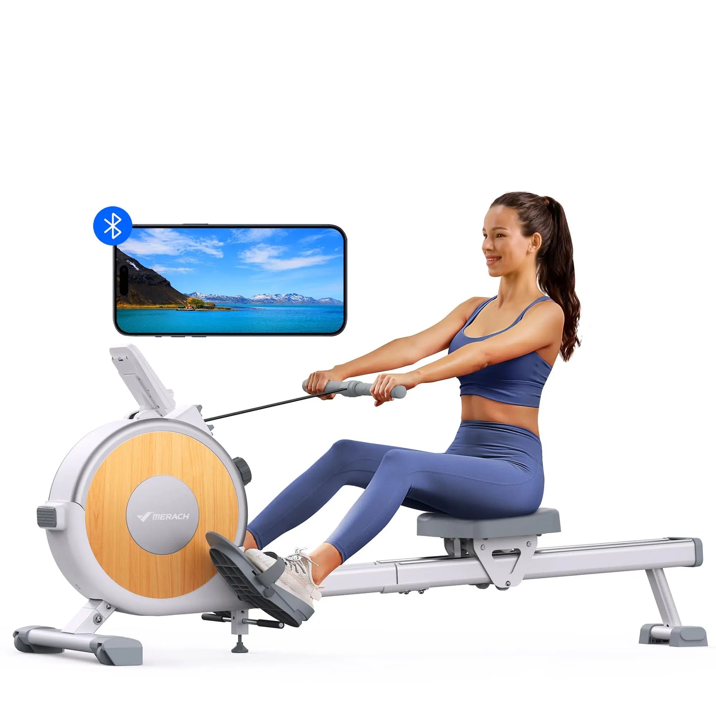 MERACH Rowing Machine Magnetic Rower for Home 350lb R02