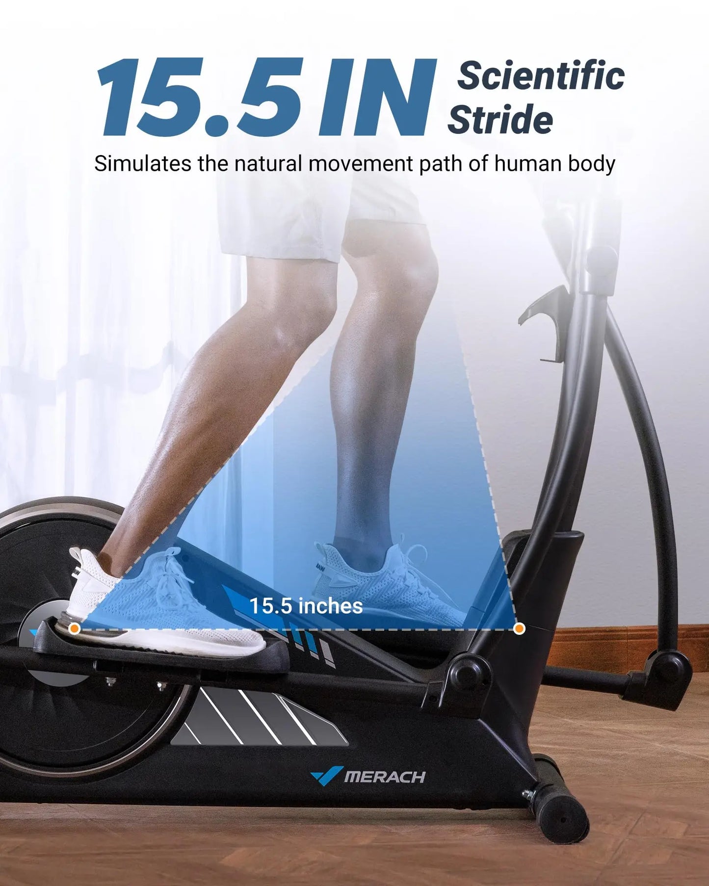 MERACH Elliptical Machine Home Hyper-Quiet Magnetic Drive System