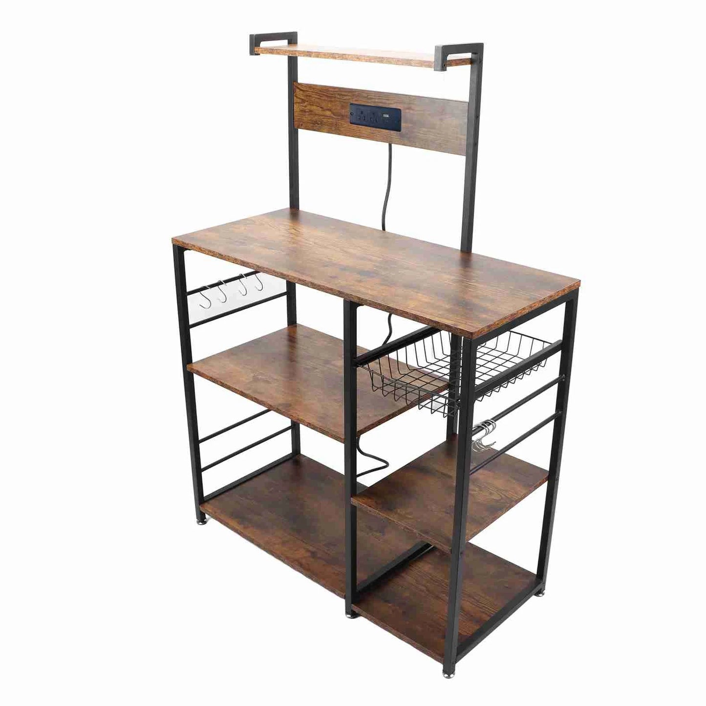 Kitchen Utility Storage Shelf Microwave Oven Stand Coffee Bar Station Rust Resistant Multi Tier for Spices