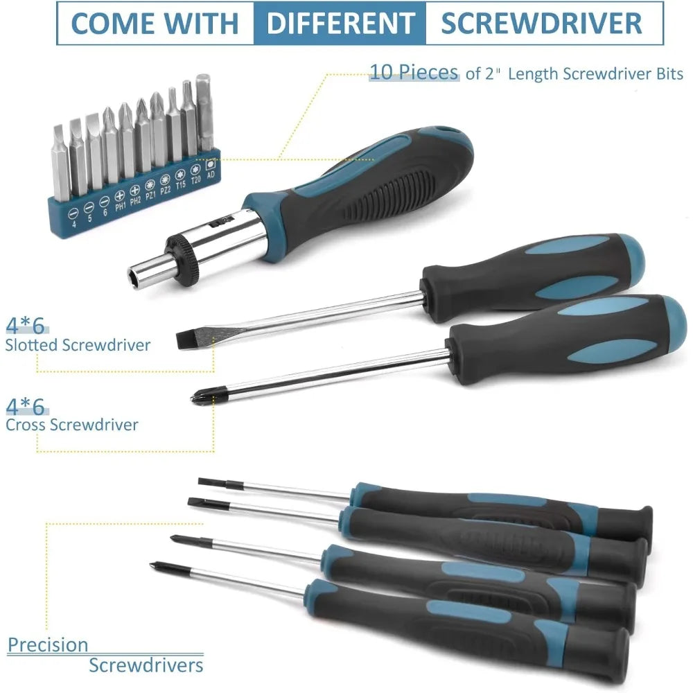 Home Tool Kit 148-Pcs-Household Basic portable Hand Repair Tool Set