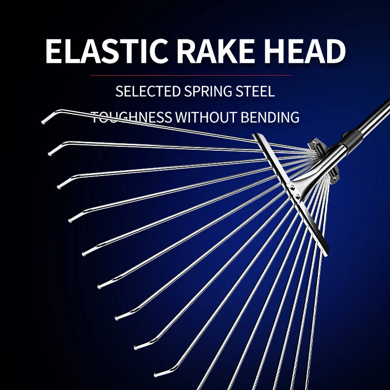 Garden Retractable Rake Stainless Steel