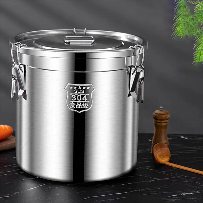 33L Food Storage Containers Airtight Canister Stainless Steel