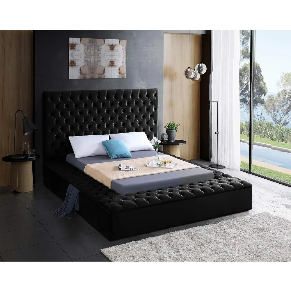Black Bunk Beds Double Bed King Queen Twin Modern Furniture With Storage Space