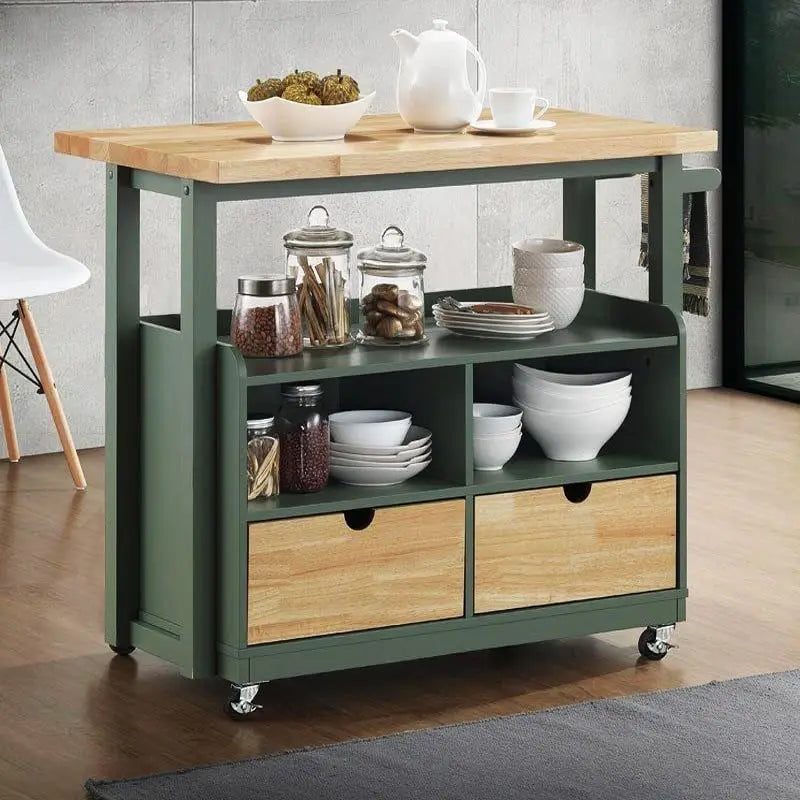 Rolling Kitchen Island with Storage Portable Kitchen Island with Drop Leaf