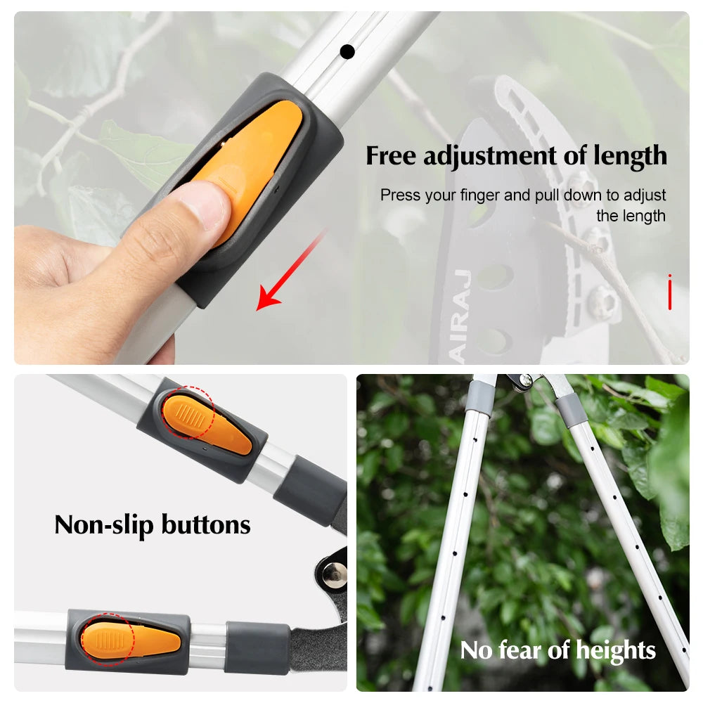 AIRAJ 4PCS Garden Tree Pruning Shears High Branch Pruning Tool