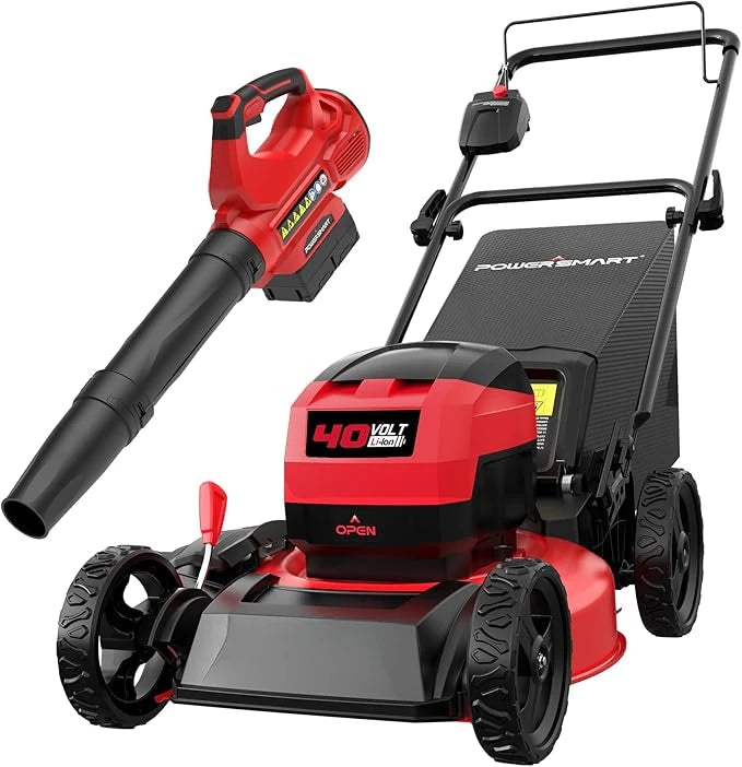 40V Cordless Lawn Mower, 3-in-1 Brushless Push Lawn Mower with 4.0Ah Battery & Charger