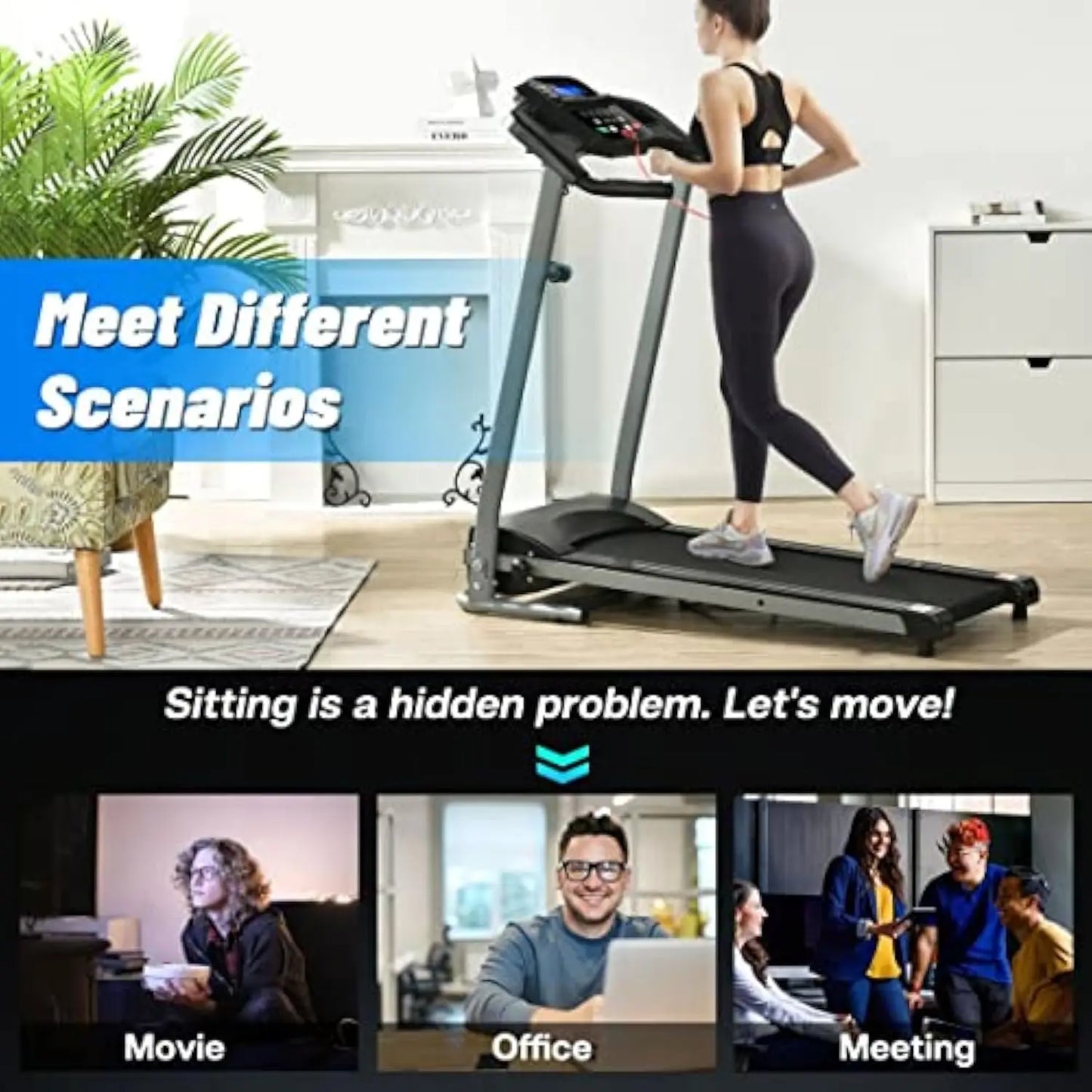 Home Foldable Treadmill with Incline for Home Workout