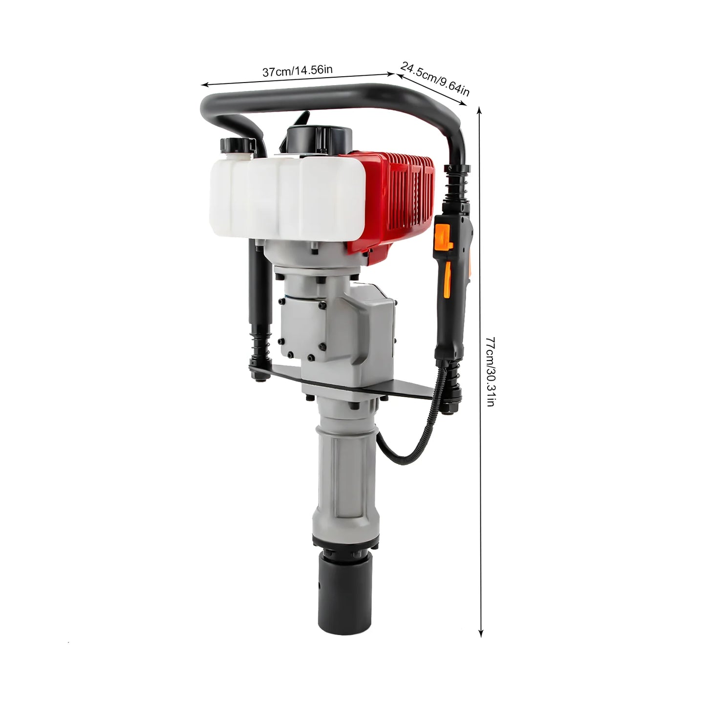 1900W Gasoline Pile Driver 52cc 2 Stroke Engine Post Driver