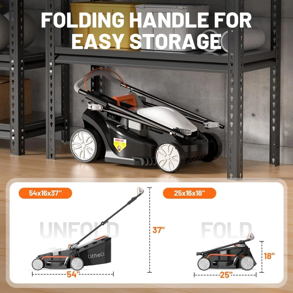 Cordless Lawn Mower , Handy+ Electric Lawn Mowers, Heights Adjustment, Light Weight