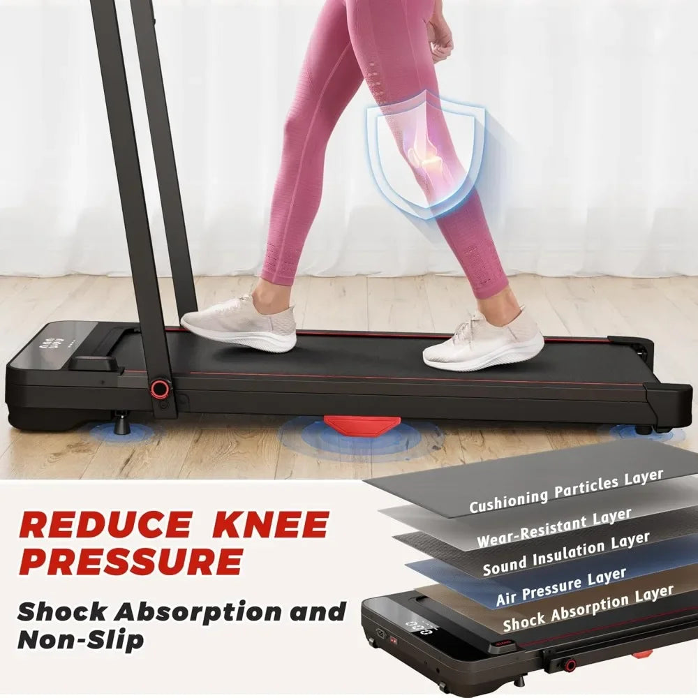 Folding Treadmill with LED Display, Portable Walking Pad
