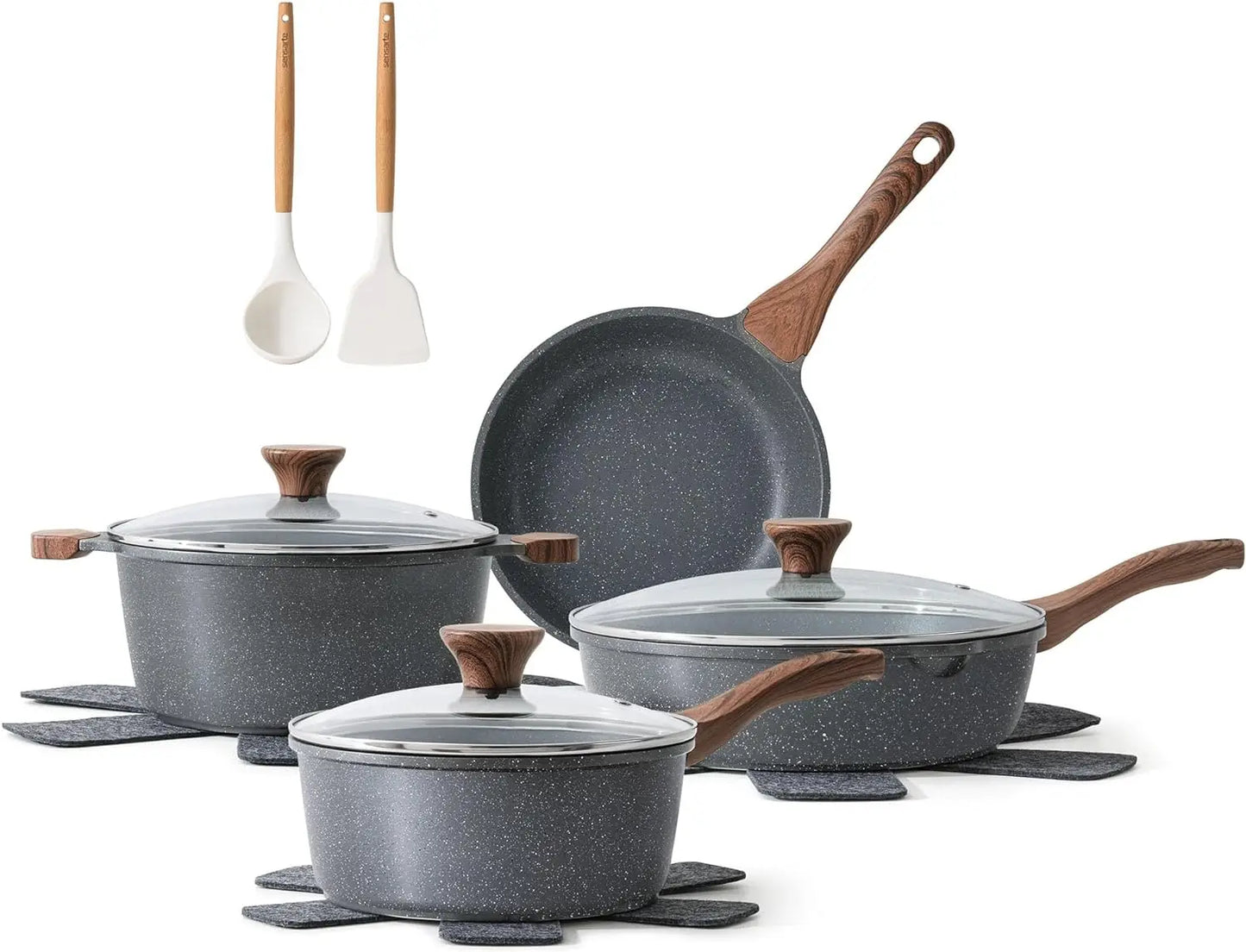 Nonstick Cookware Set 13-Piece with Swiss Granite Coating