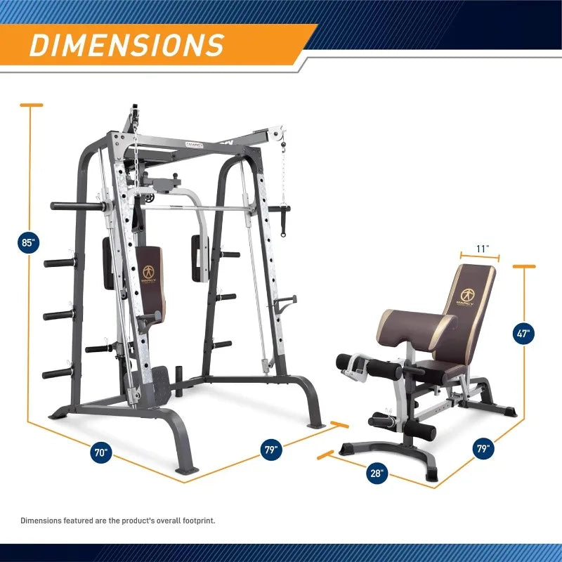 MARCY Smith Cage Workout Machine Full Body Strength Training Home Gym Equipment