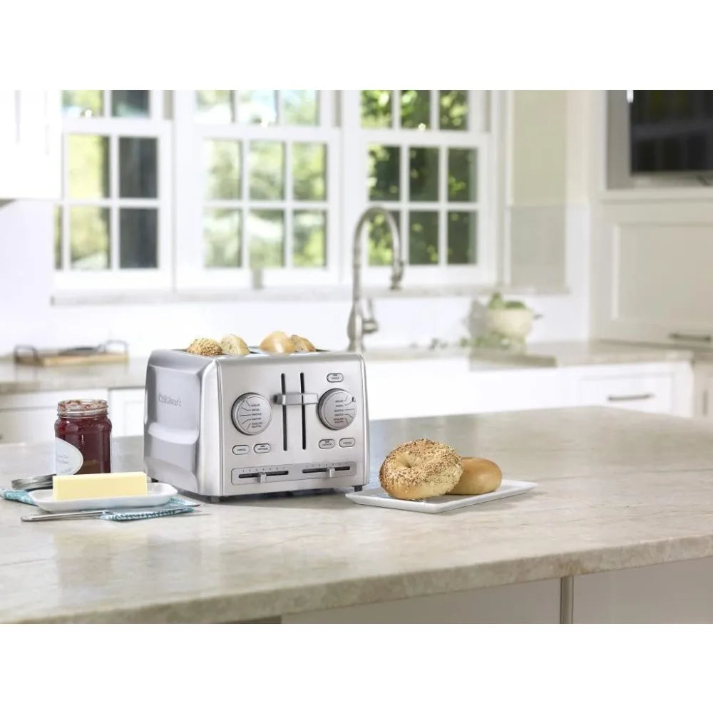 4-Slice Custom Select Toaster Stainless Steel Kitchen Appliance