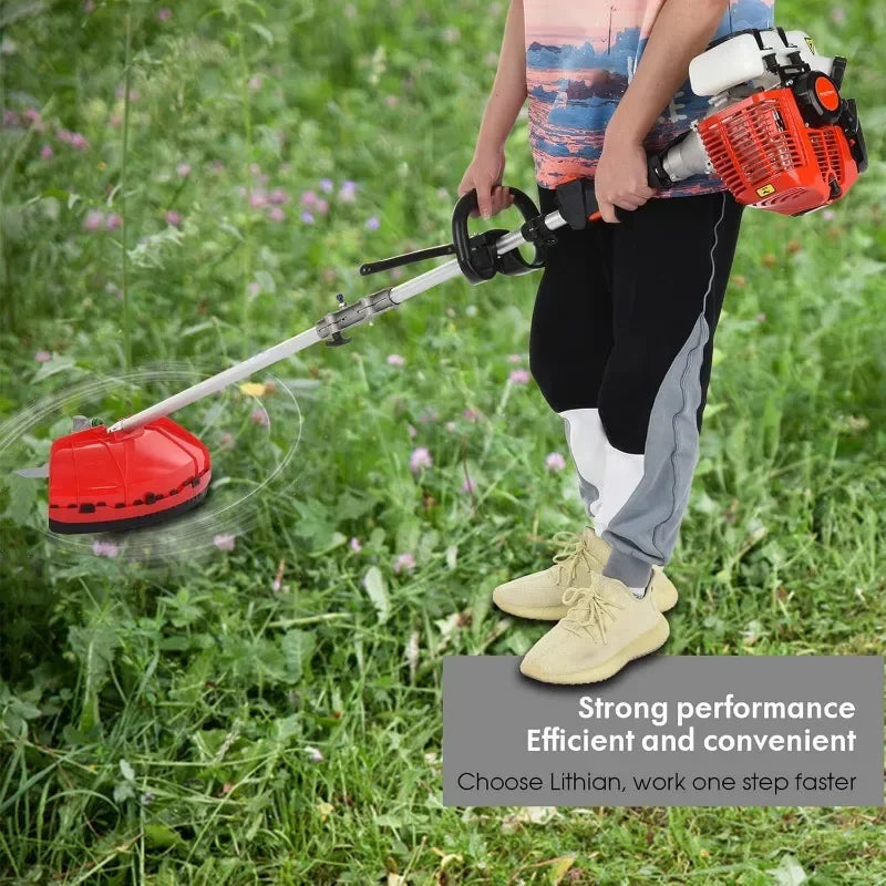 5-in-1 Multi Yard Care Tools,Weed Wacker Gas Powered,52cc String Trimmer/Edger,Gas Hedge Trimmer,Pole Saw