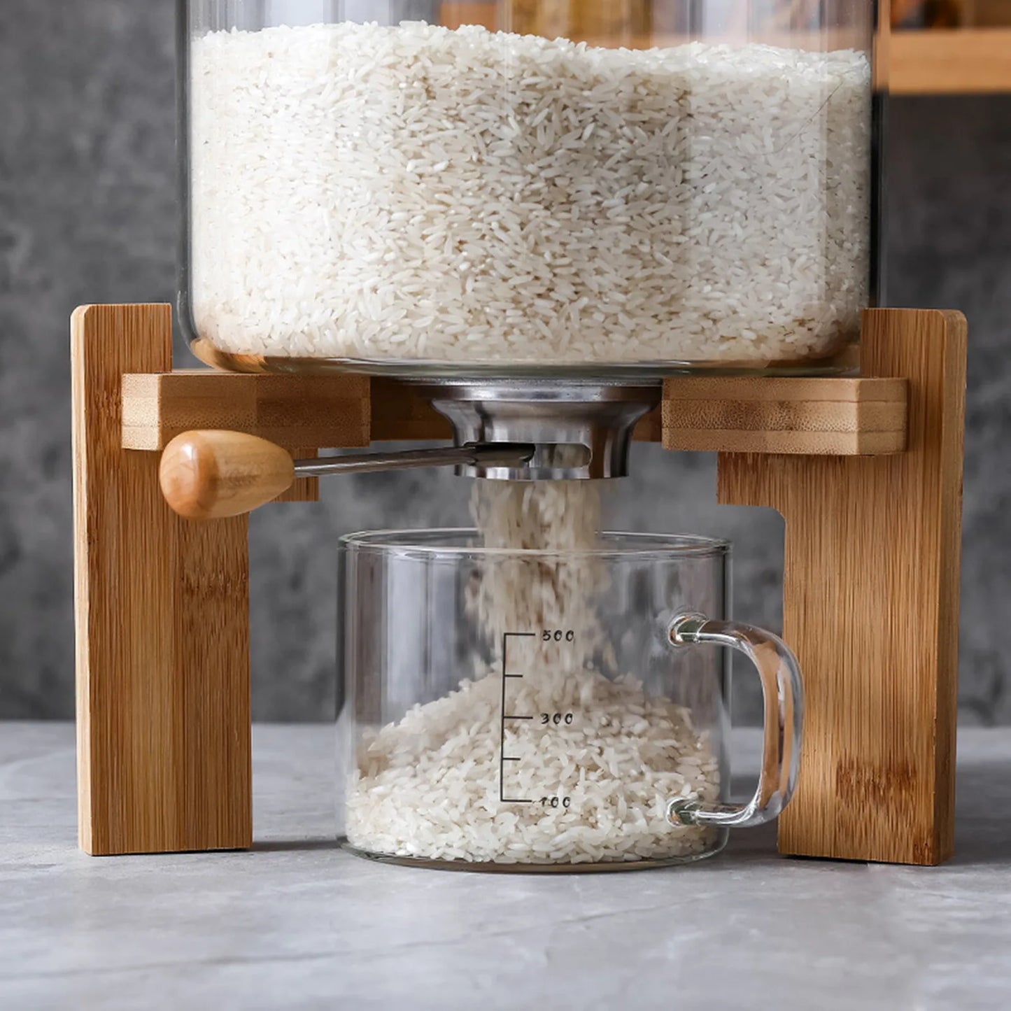 7.5L Creative Flour Cereal Airtight Container Glass Food Storage