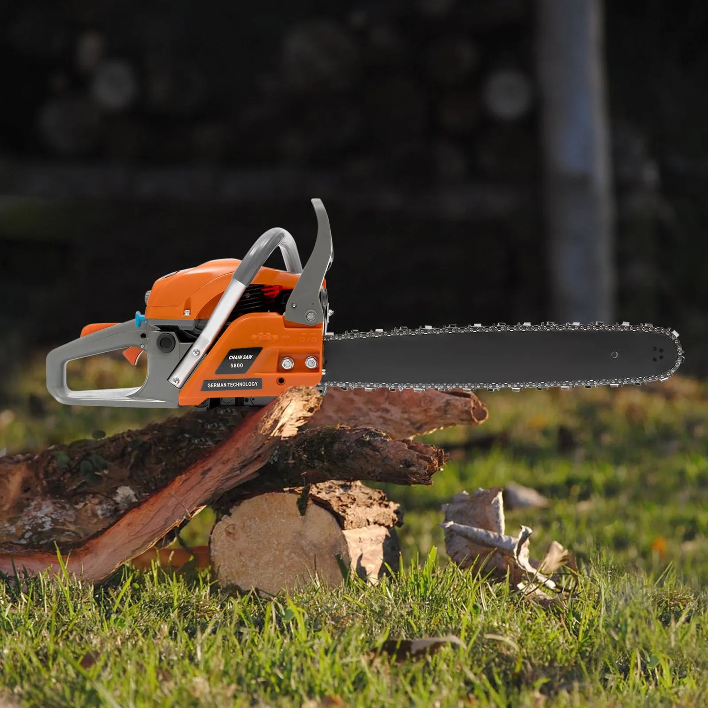 58CC Power Chain Saws Gas Powered 2 Stroke Handed Petrol Gasoline Chain Saw