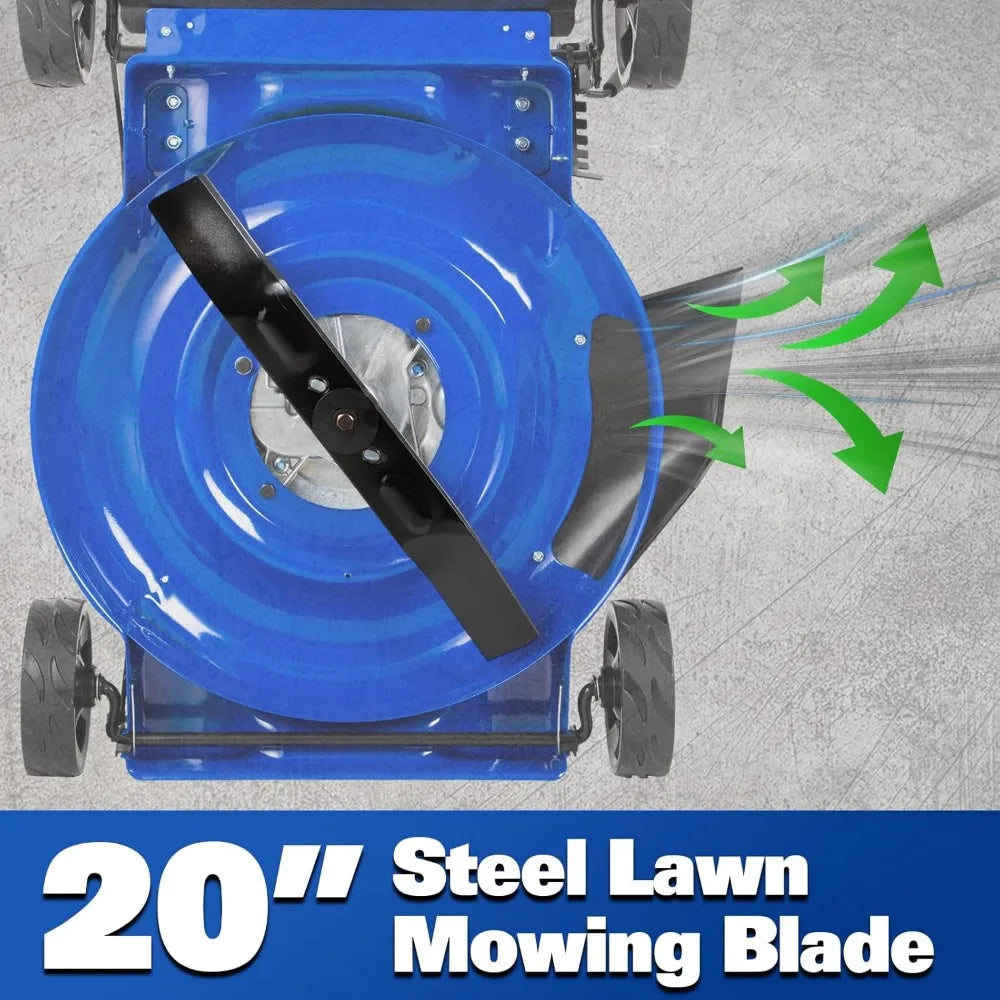 Gas Lawn Mower 20 inch, 144cc 4-Cycle OHV Engine Lawnmower, 8 Adjustable Cutting Heights