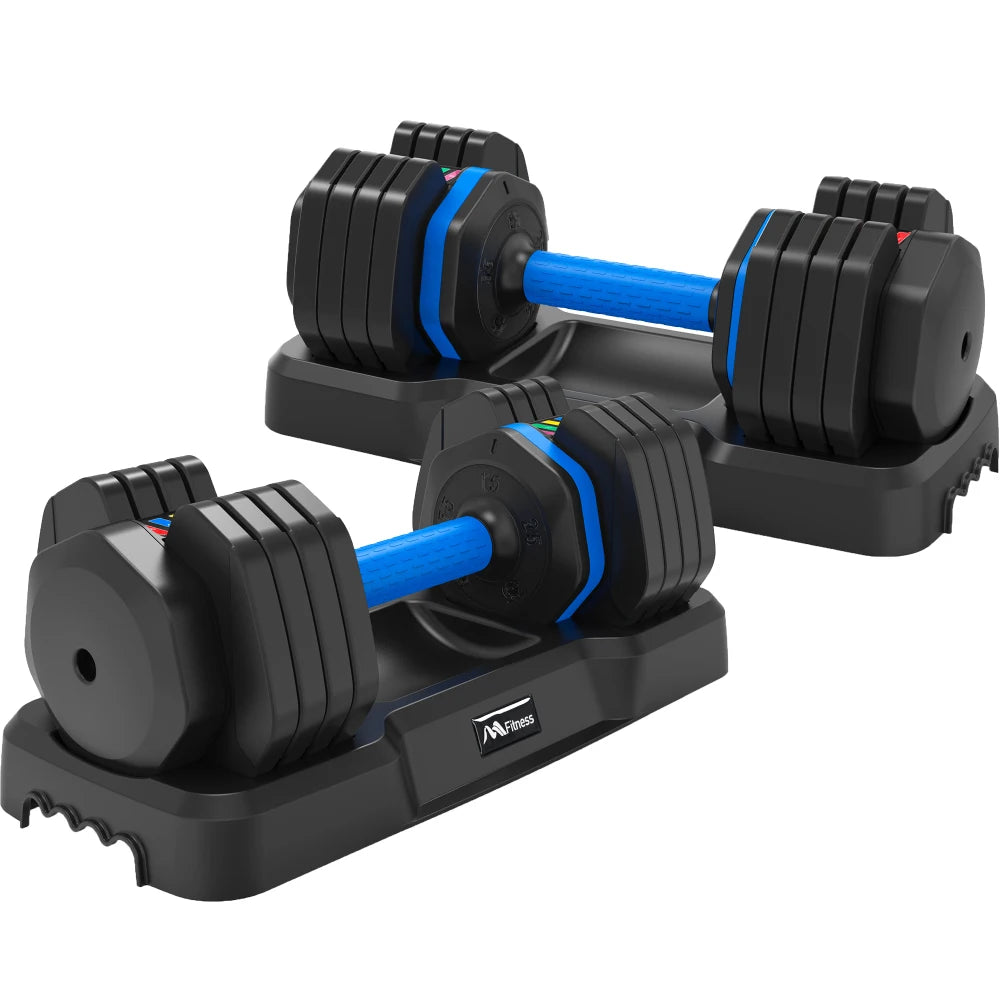 Adjustable Dumbbell - 55lb X2 Set of 2 Fast Adjust Fitness