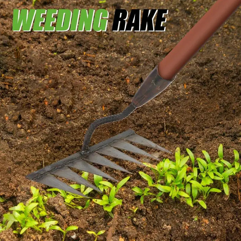 4/5/6/7 Teeth Carbon Steel Garden Hand Rake Farm Tool
