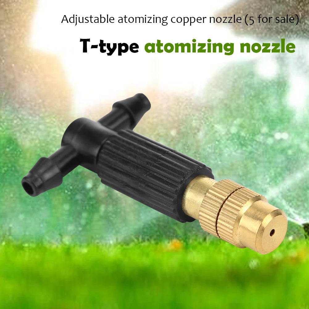 5-50Pcs Micro Drip Irrigation Misting Brass Nozzle Garden Spray Cooling