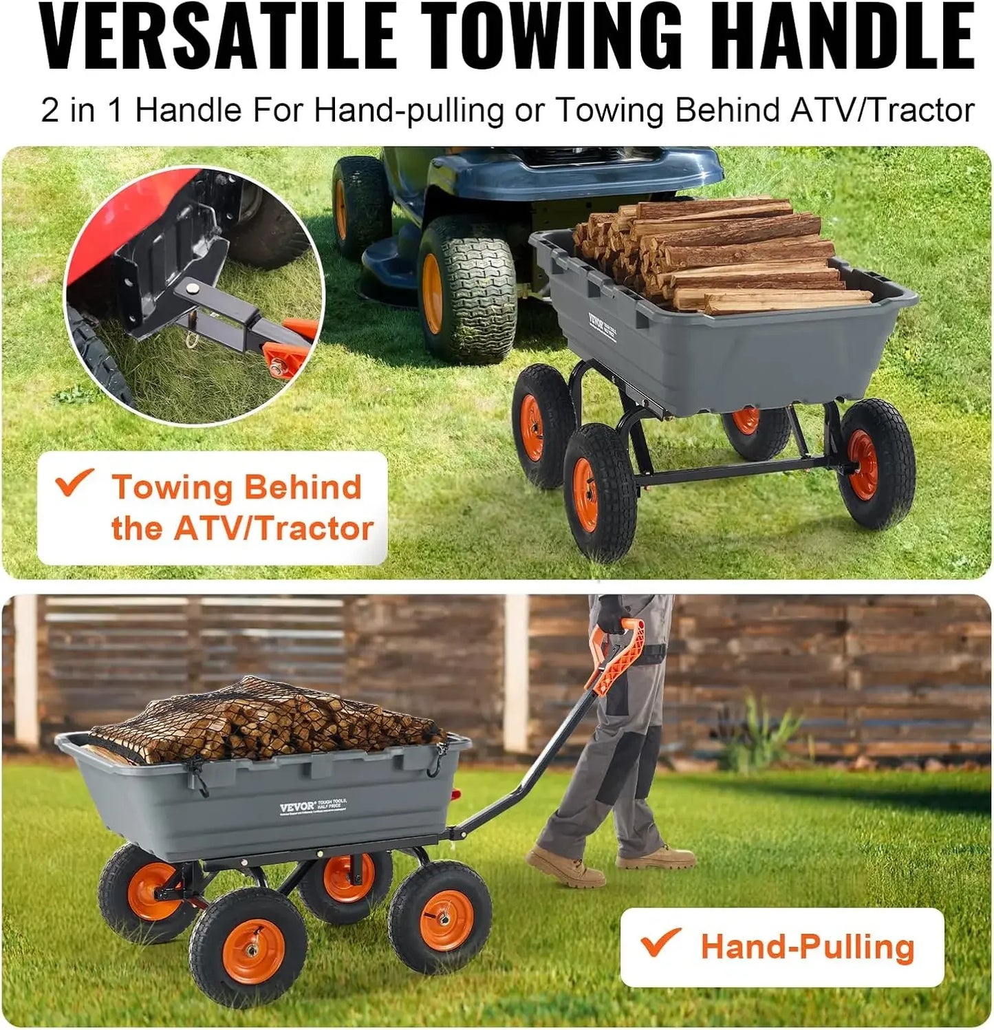 1200lbs 7Cu.Ft. Garden Dump Car