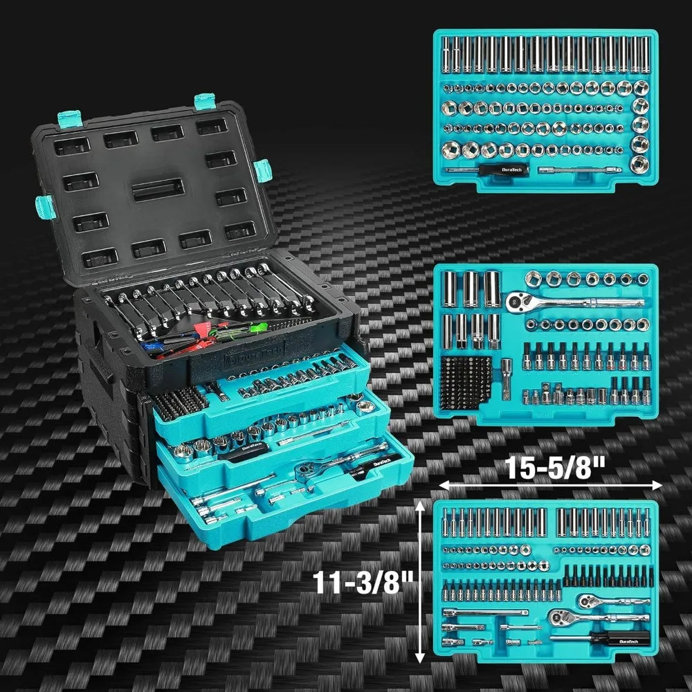 497-Piece Mechanics Tool Set, Include SAE/Metric Sockets