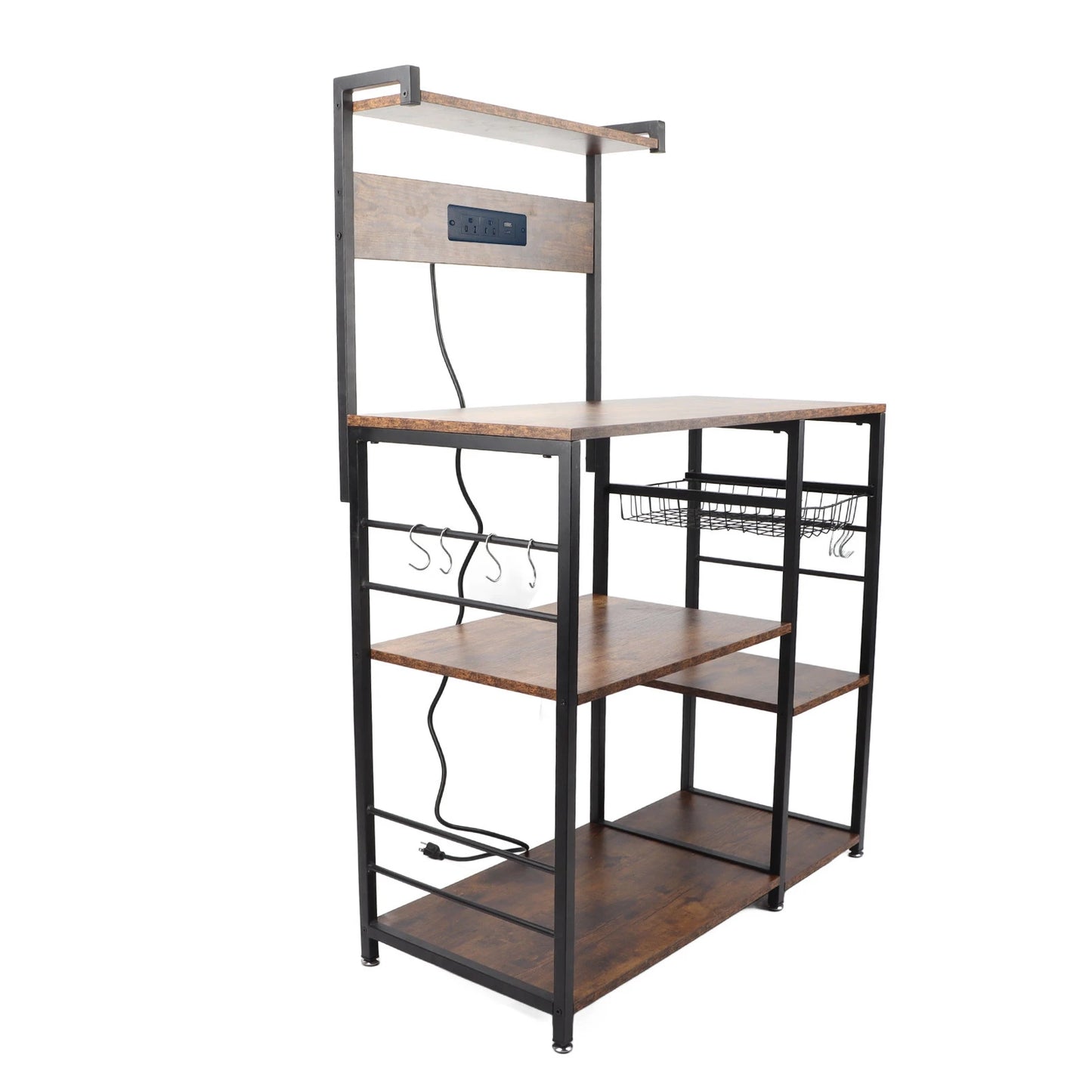 Kitchen Utility Storage Shelf Microwave Oven Stand Coffee Bar Station Rust Resistant Multi Tier for Spices