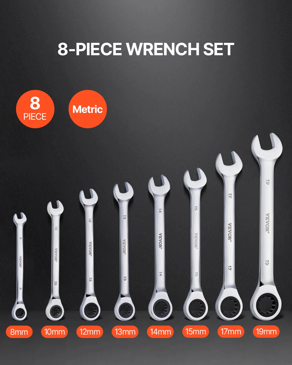 VEVOR 8/16PCs Combination Wrench Set