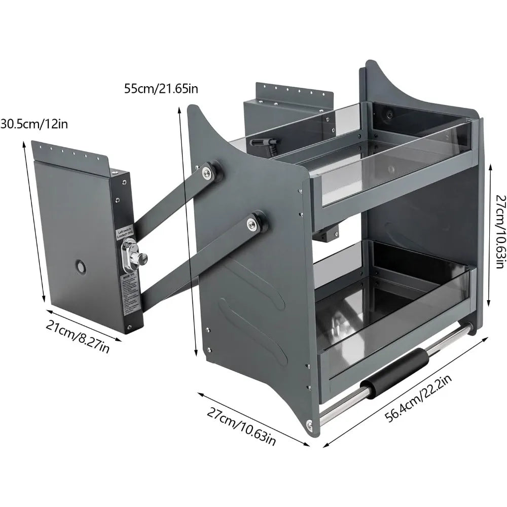 Wall Kitchen Cabinet Pull Down Shelf Organizer Heavy-Duty