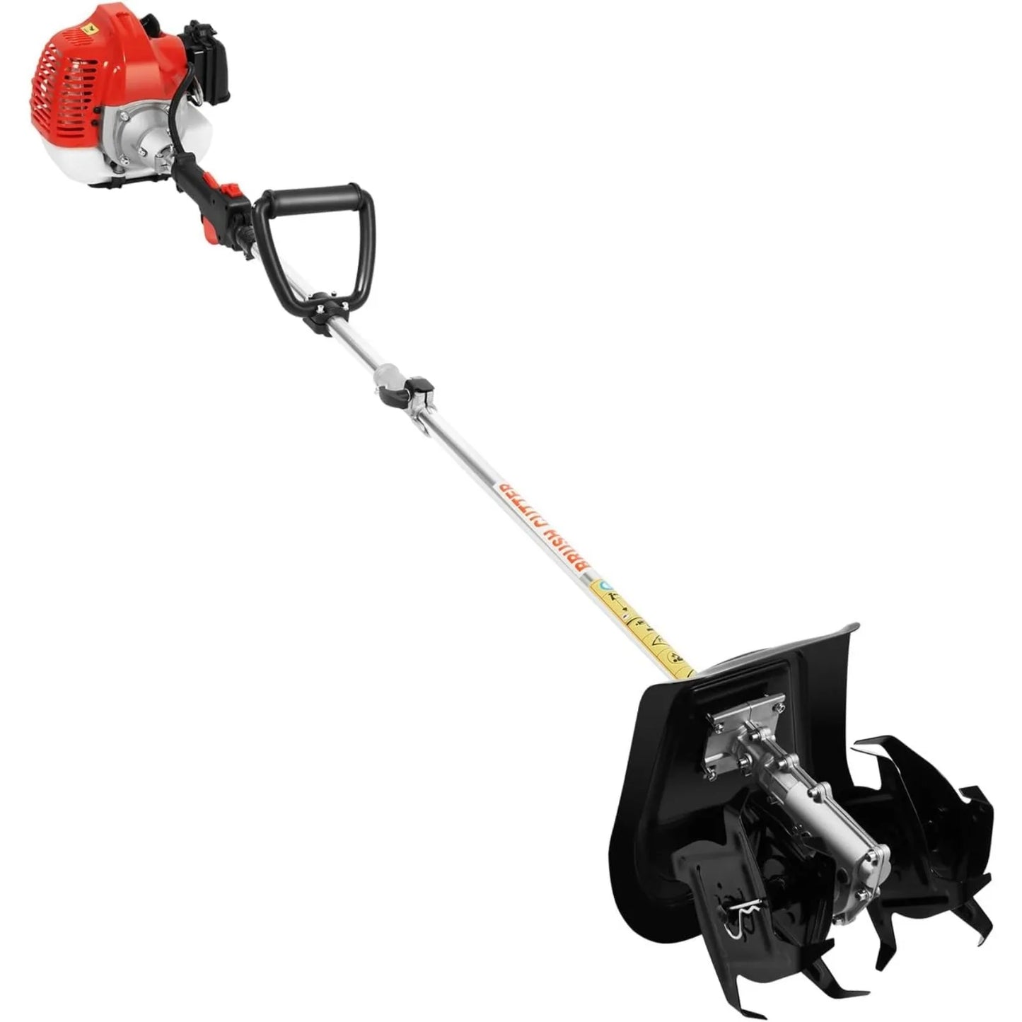 Gas Powered Tiller Cultivator, 51.7CC 2-Stroke Gas Powered Engine Rototiller Garden Tool for Lawn, Garden Soil Cultivation