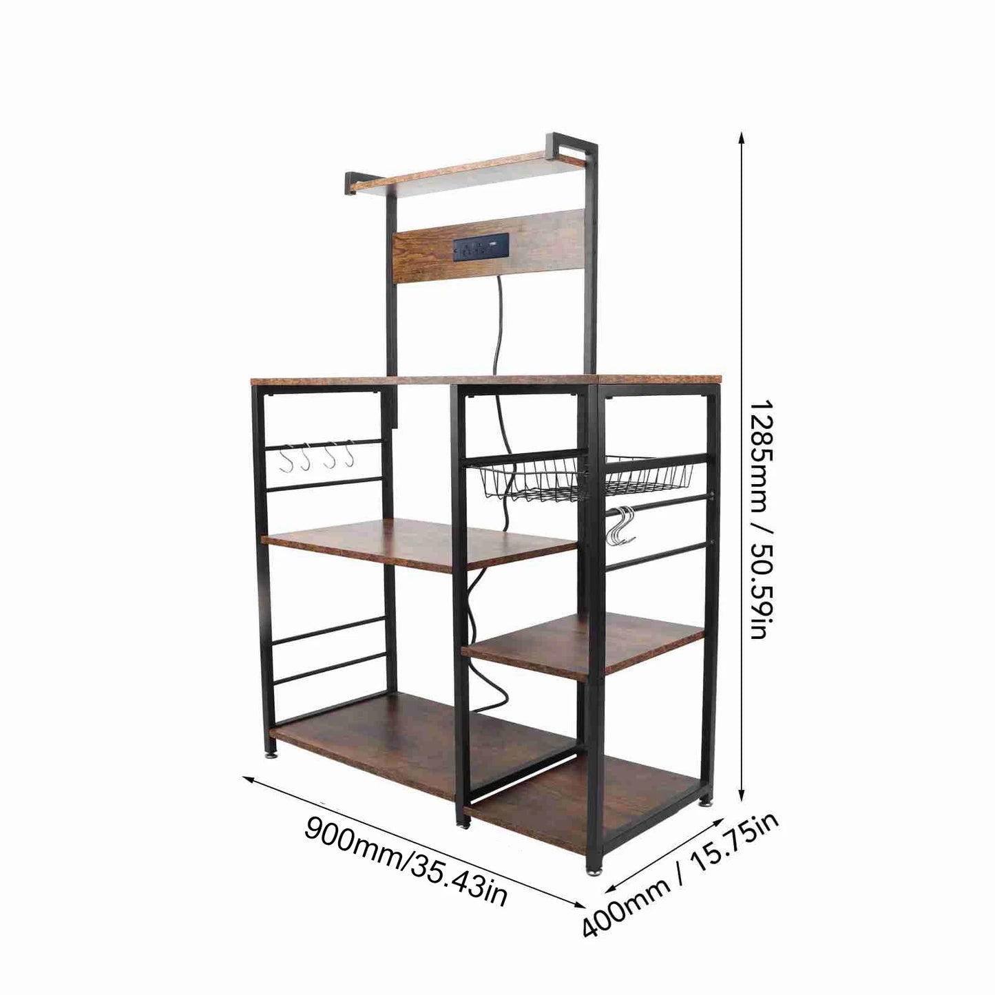 Kitchen Utility Storage Shelf Microwave Oven Stand Coffee Bar Station Rust Resistant Multi Tier for Spices