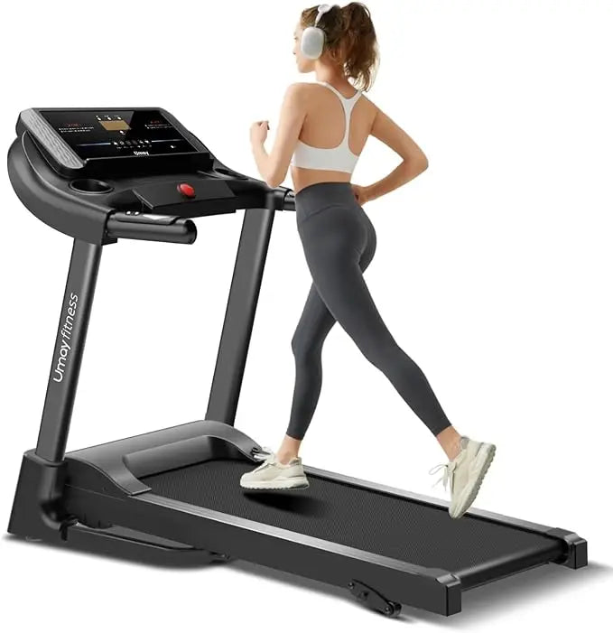 UMAY Fitness Home Folding Incline Treadmill 300 lbs Capacity