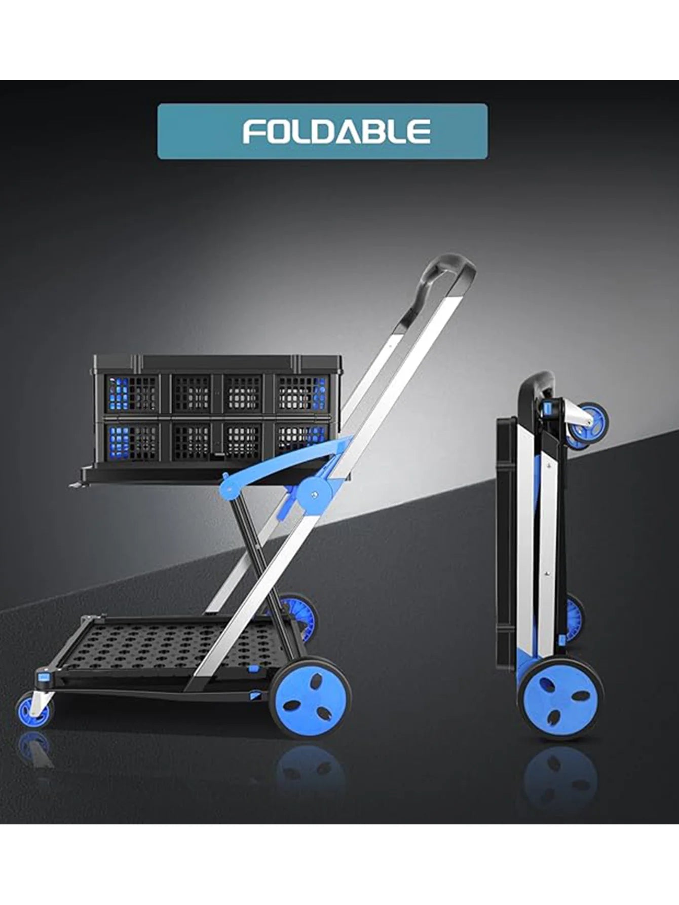 Collapsible Utility Cart,Multi Use Functional Shopping Carts