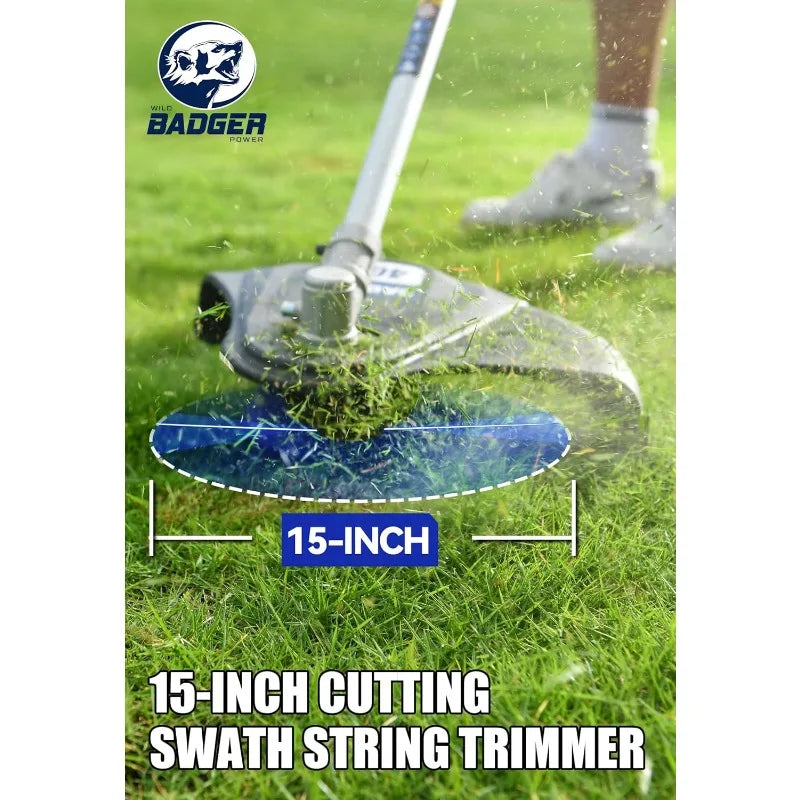 40V Cordless Weed Wacker, String Trimmer/Edger, Pole Saw, Hedge Trimmer and Brush Cutter Blade