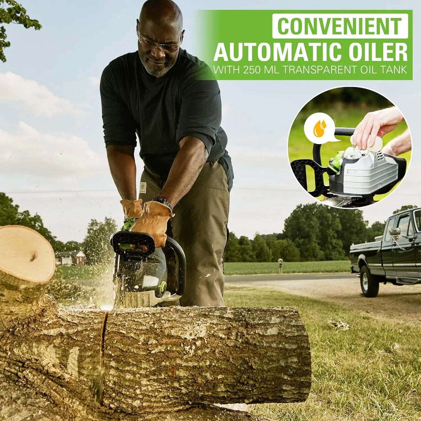 80V 20" Brushless Cordless Chainsaw