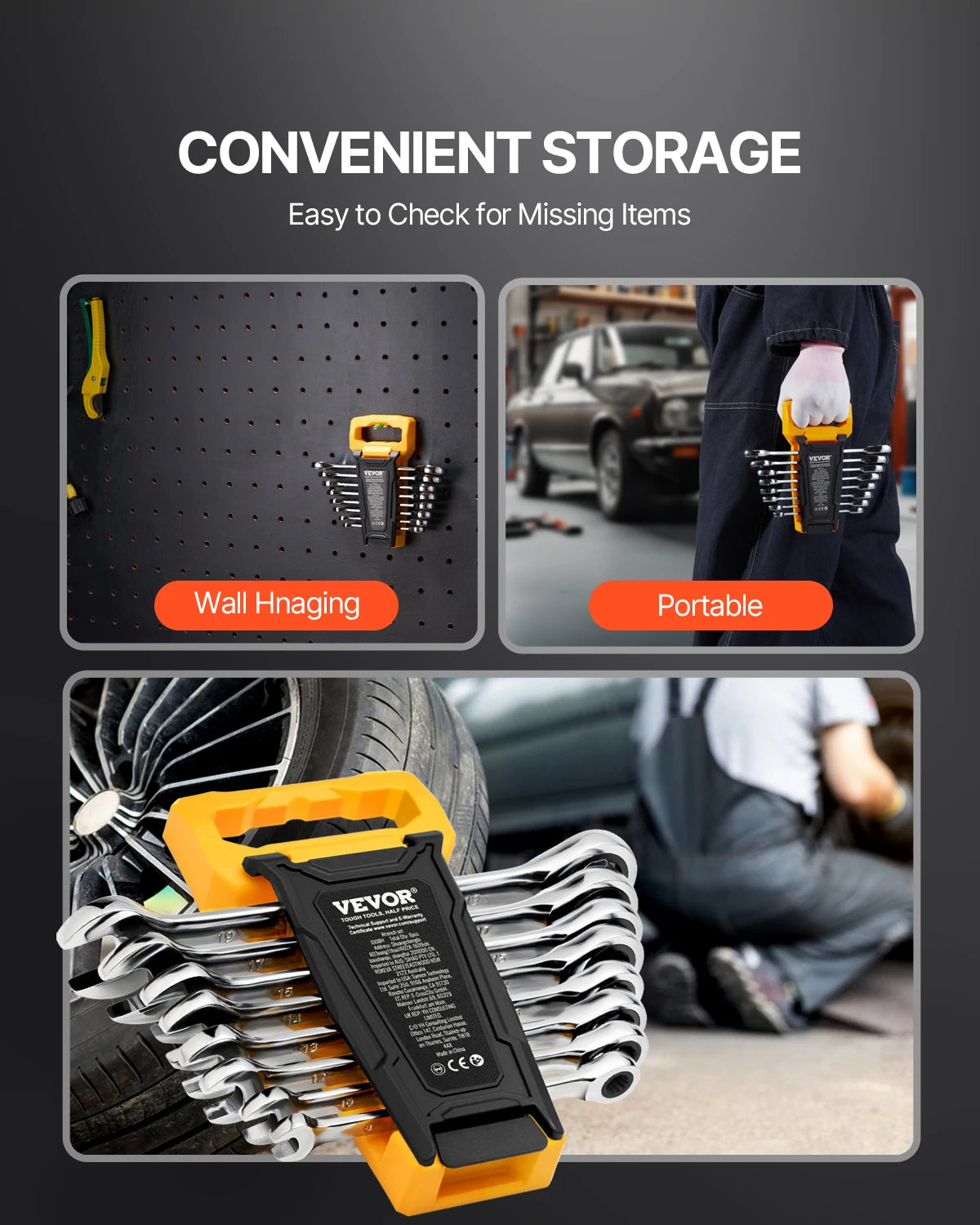 VEVOR 8/16PCs Combination Wrench Set