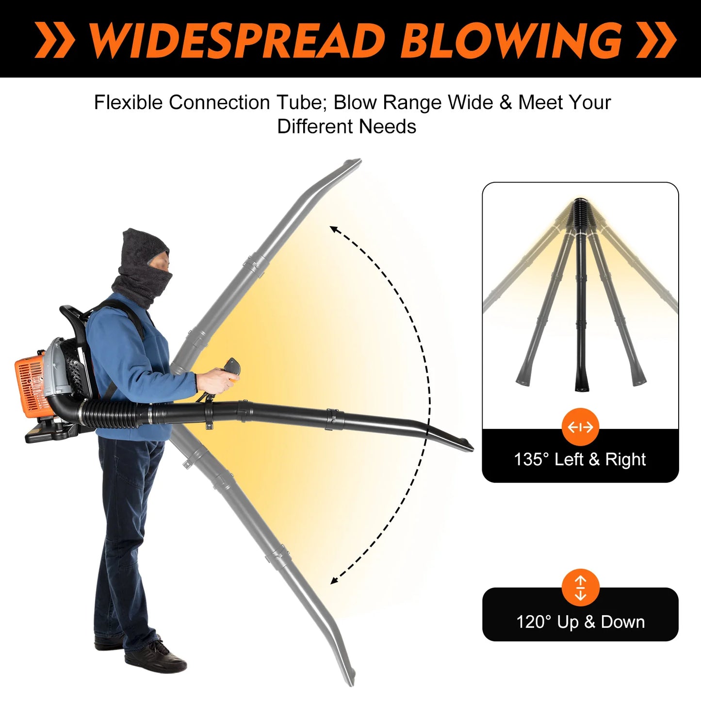 65CC 2 Stroke Petrol Backpack Leaf Air-cooled Blower