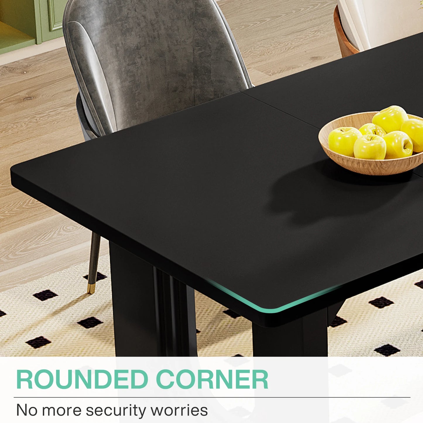 Tribesigns Modern Dining Table for 6 People