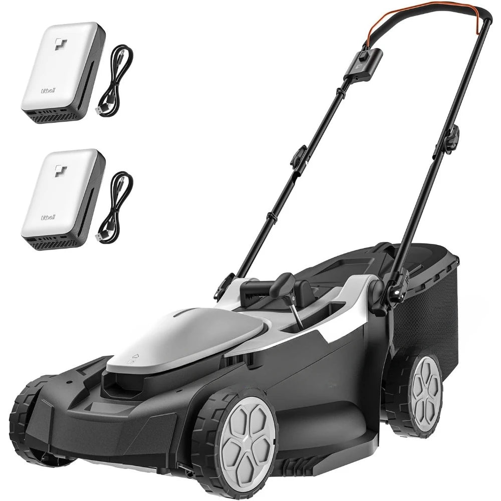 18" 2x20V Electric Lawn Mower for Garden Yards with 6-Position Height Adjustment