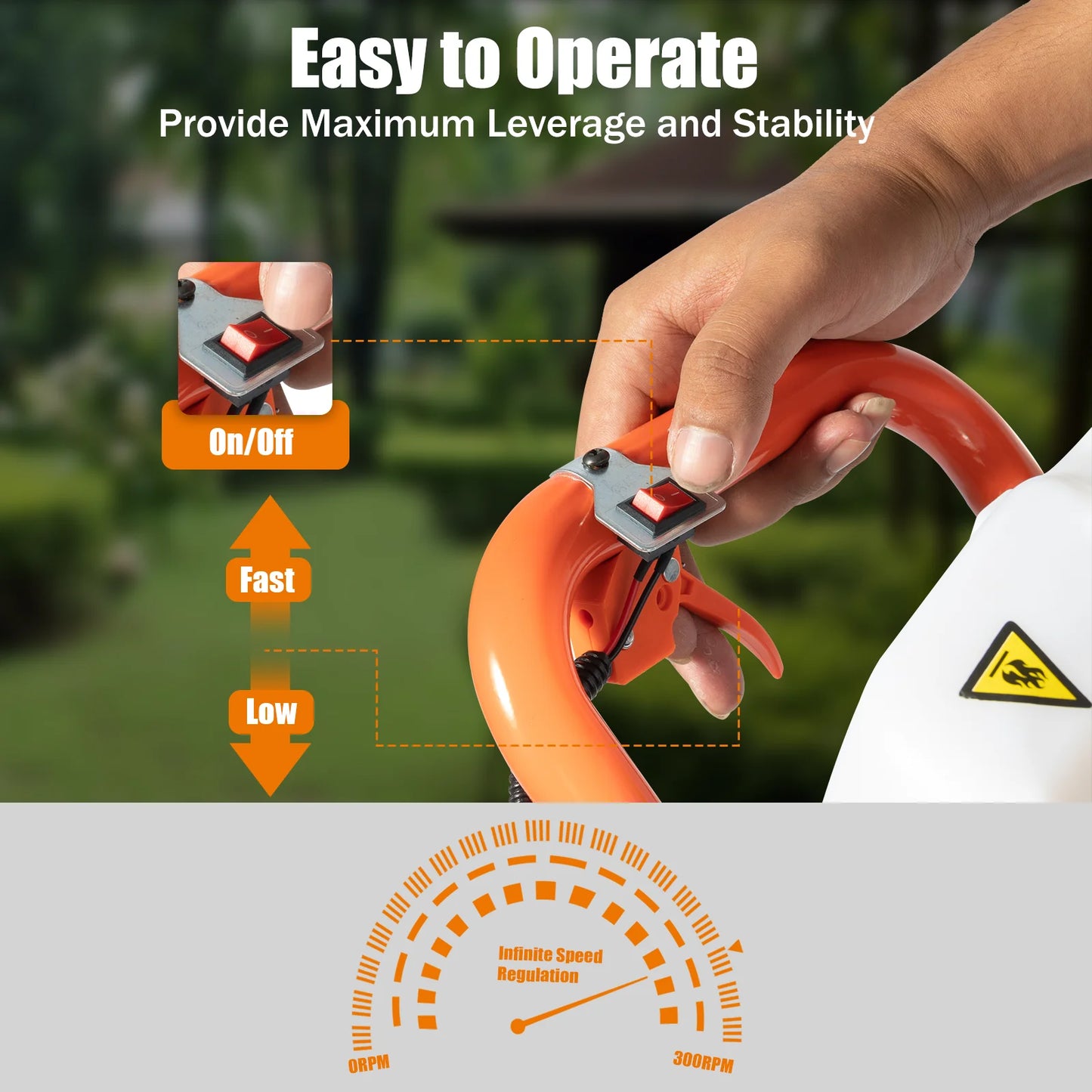 52CC 2.4HP 2-Stroke One-Man Gasoline Post Hole Digger with 3 Drill Bits for Efficient Soil Digging in Gardens & Farms