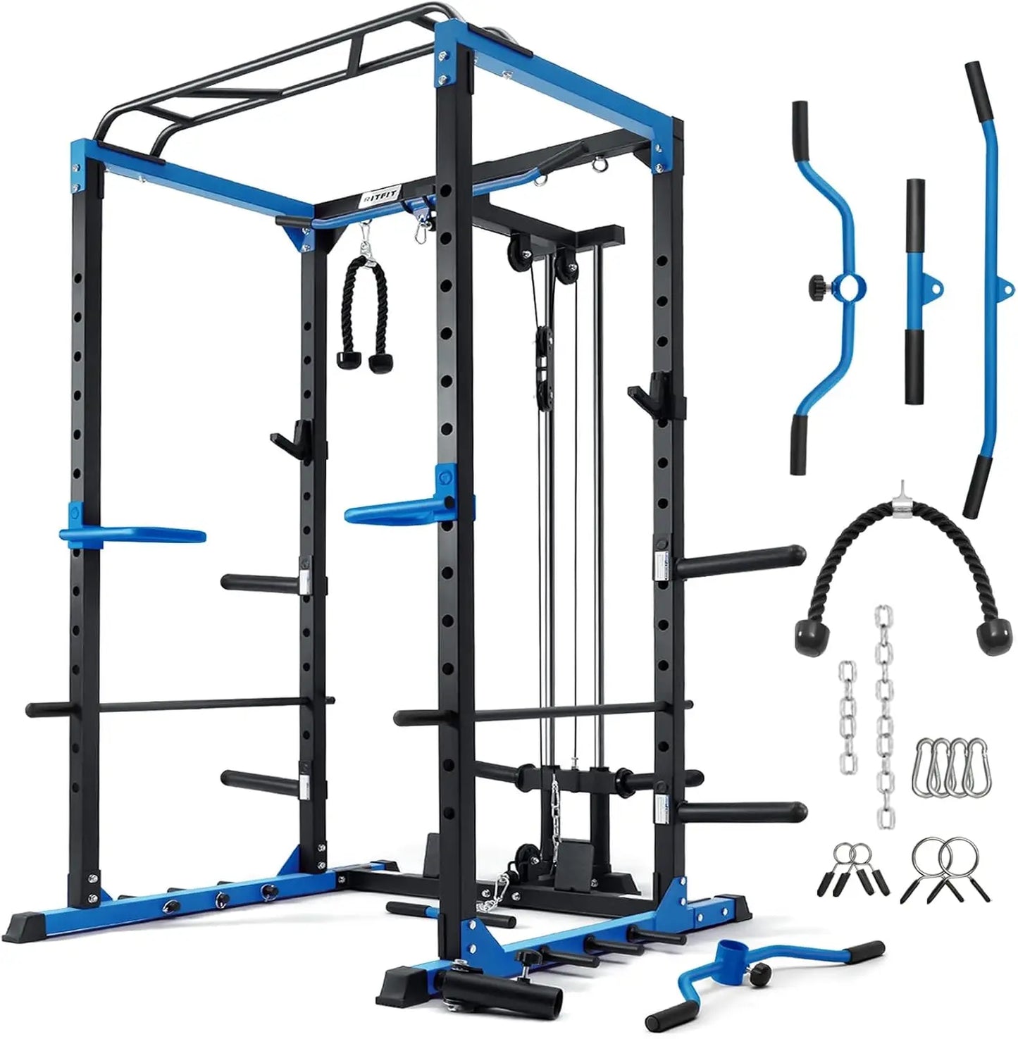 All-in-One Squat Rack Power Cage 1000 LBS Capacity Fitness