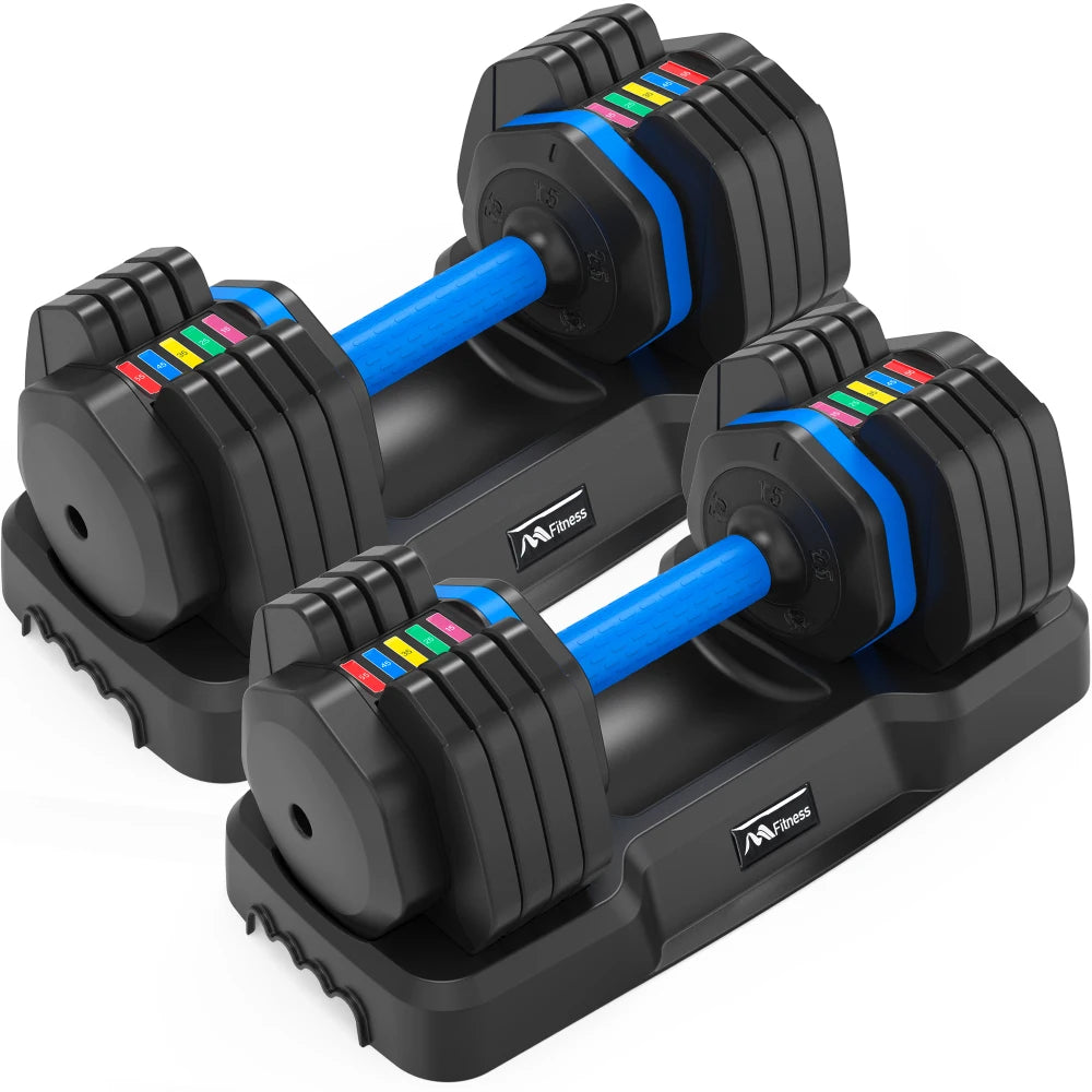 Adjustable Dumbbell - 55lb X2 Set of 2 Fast Adjust Fitness