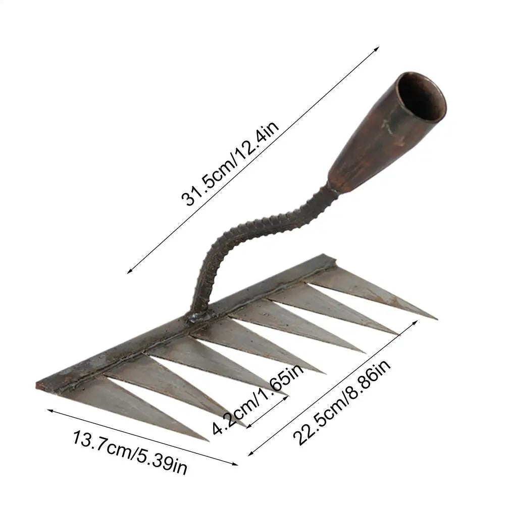4/5/6/7 Teeth Carbon Steel Garden Hand Rake Farm Tool