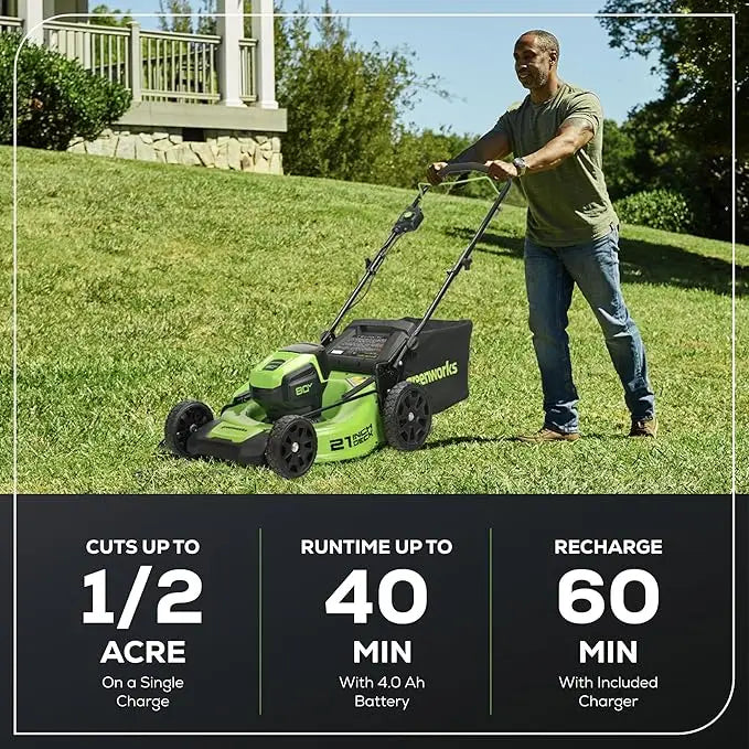 80V 21" Brushless Cordless (Push) Lawn Mower