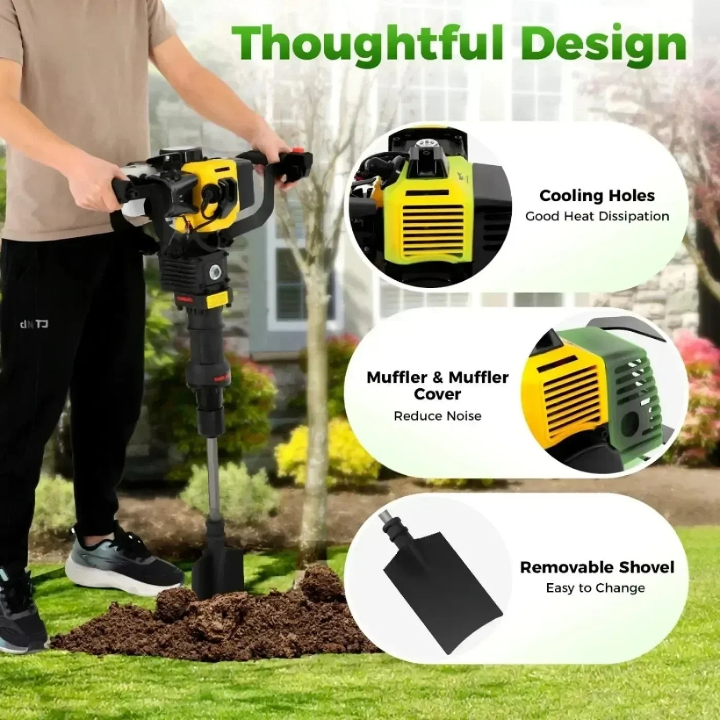 52cc 2 Stroke Portable Excavator Garden Tree Digge