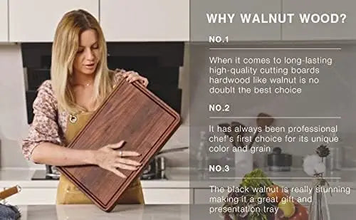 Large Walnut Wood Cutting Board