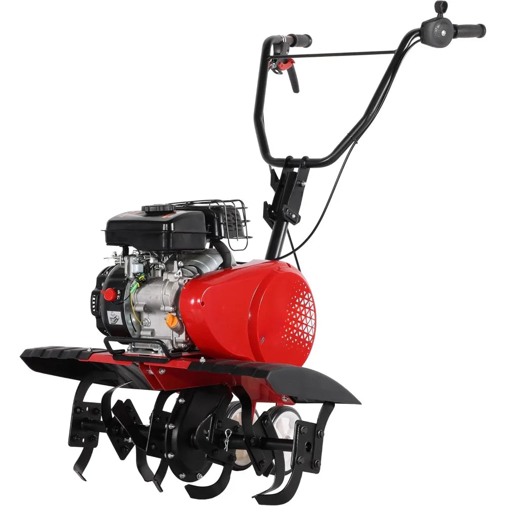 4-Cycle Gas Powered Tiller 79cc with Handle and Width Adjustable 24in