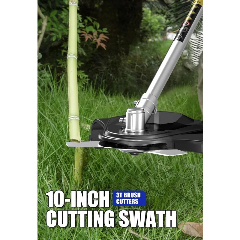 40V Cordless Weed Wacker, String Trimmer/Edger, Pole Saw, Hedge Trimmer and Brush Cutter Blade
