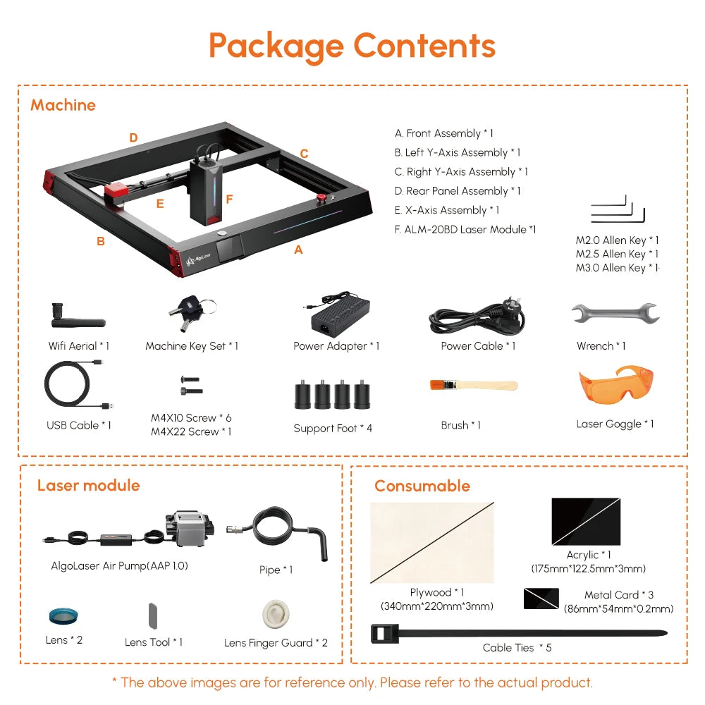 High Power AlgoLaser Delta 40W Diode Laser Engraver Laser Engraver Cutter Wifi Air Engraving