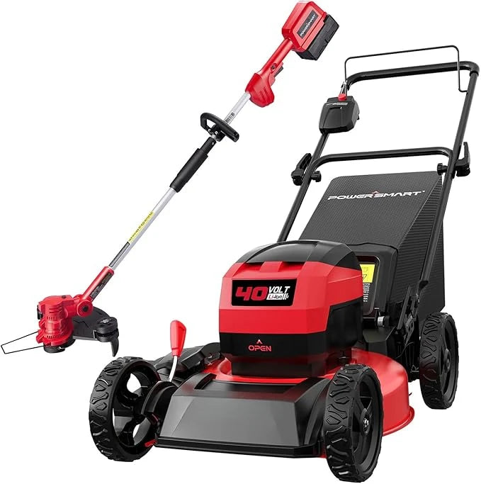 40V Cordless Lawn Mower, 3-in-1 Brushless Push Lawn Mower with 4.0Ah Battery & Charger